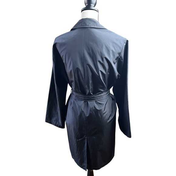 ✨ MAX & Co. Active Wrap Trench Coat M Black Rare Vintage Pre-owned Excellent✨ - Picture 5 of 16